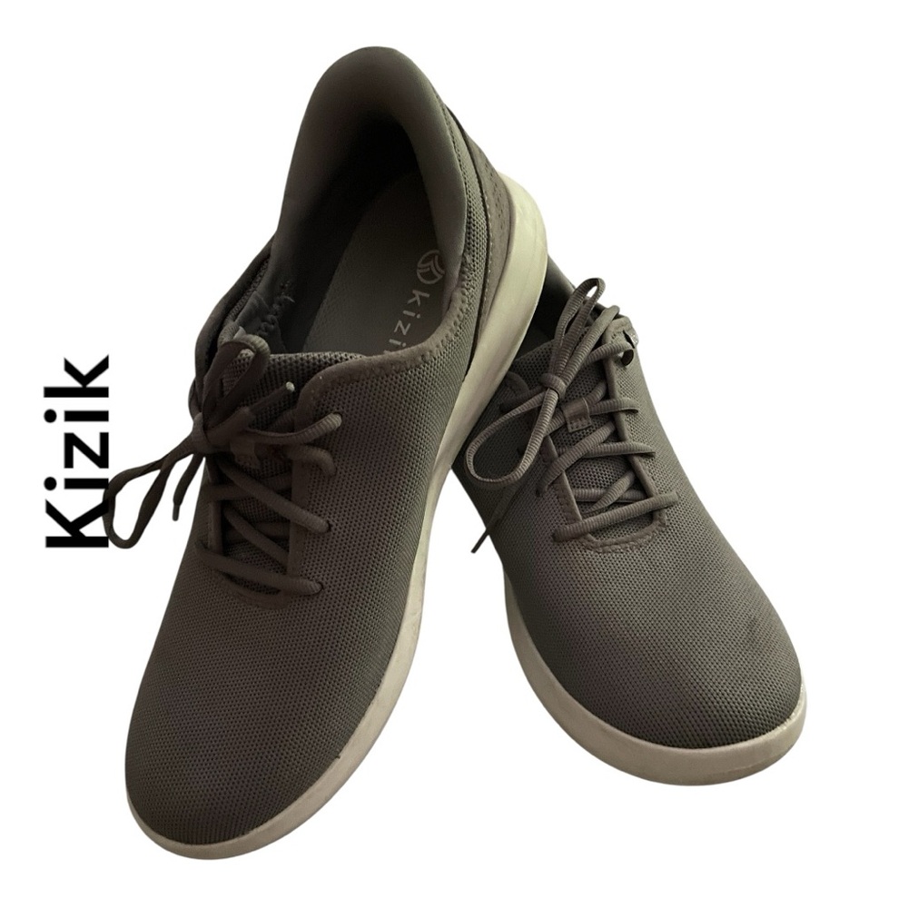 Gray Slip-On Sneakers w/ Lace-Up Design